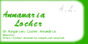 annamaria locher business card