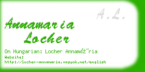 annamaria locher business card